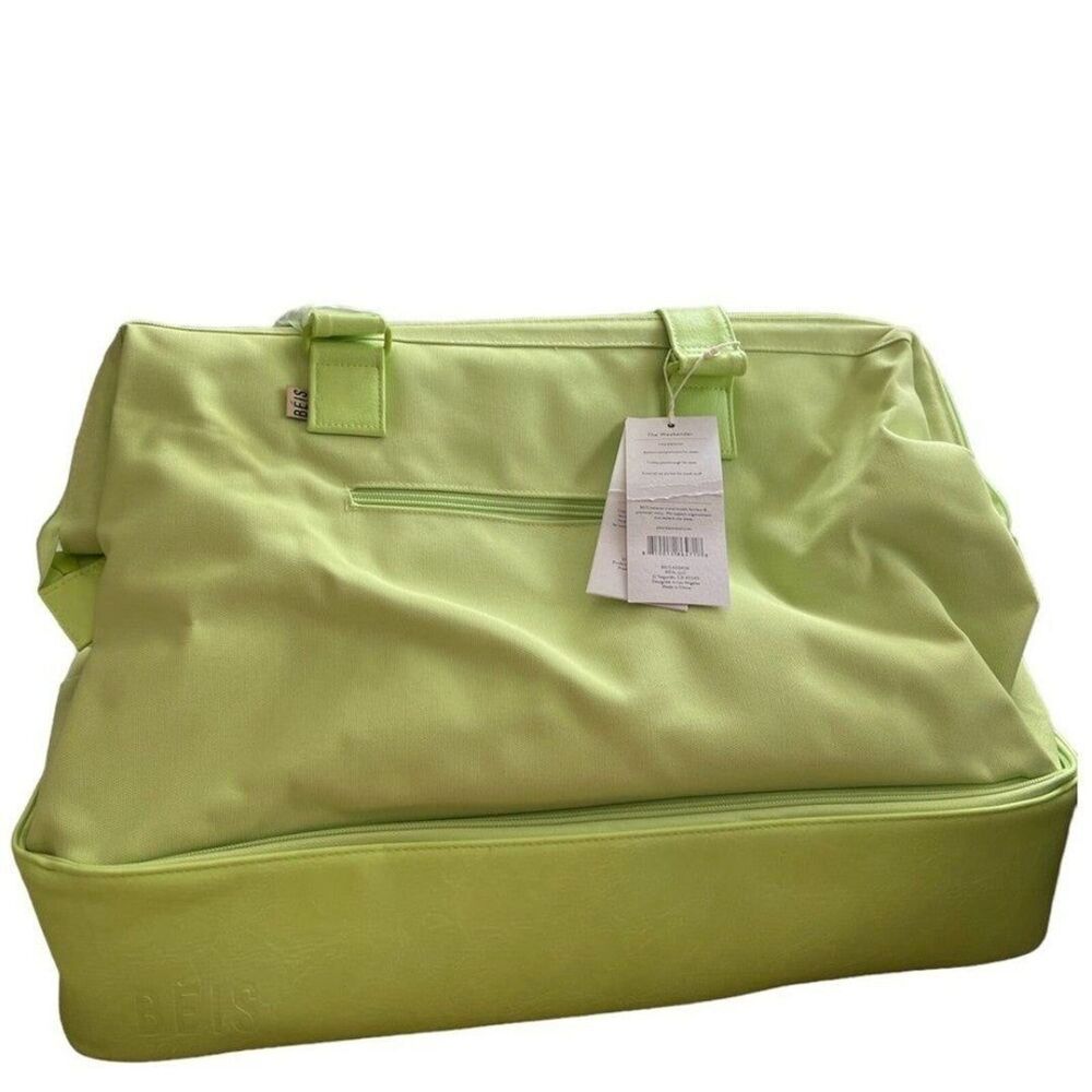 Béis The Weekender in Citron Green Travel Bag sold out color - Picture 5 of 7